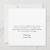 Minimalistische Witte Liefde Bedankt Foto & Notiti (Achterkant)