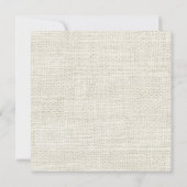 Minimalistische witte linnen  Save Date Initialen (Achterkant)