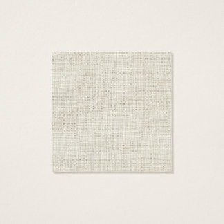 Minimalistische witte linnen  Save Date Initialen Vierkante Visitekaartjes