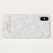 Minimalistische witte marmer Gold iPhone X Case-Mate iPhone Case (Achterkant (horizontaal))