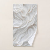 Minimalistische witte marmeren golf badkamer handd bad handdoek (Handdoek)