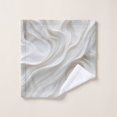 Minimalistische witte marmeren golf badkamer handd bad handdoek (Wasdoekje)