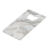Minimalistische Witte Marmeren Golf Elegant Modern Creditkaart Flessenopener (Achterkant Gekanteld)