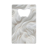 Minimalistische Witte Marmeren Golf Elegant Modern Creditkaart Flessenopener (Achterkant)