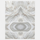 Minimalistische witte marmeren golf fleece deken m (Voorkant)