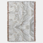 Minimalistische witte marmeren golf gooi deken mod (Voorkant Verticaal)