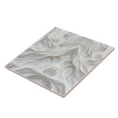 Minimalistische Witte Marmeren Golf Keramische Teg Tegeltje (Zijkant)