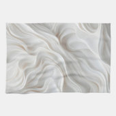 Minimalistische Witte Marmeren Golf Keuken Handdoe Theedoek (Horizontaal)