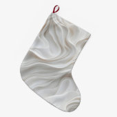 Minimalistische witte marmeren golf modern marmer grote kerstsok (Voorkant (Hangend))