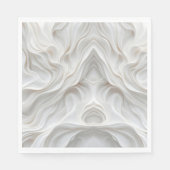 Minimalistische witte marmeren golfpatroon servett servet (Voorkant)