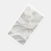 Minimalistische witte marmeren golfpatroon servett servet (Hoek)