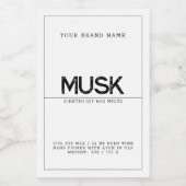 Minimalistische witte moderne elegante soja-was sm voedselcontainer etiket (Enkel label)