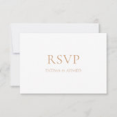 Minimalistische Witte Moderne Moslim Bruiloft RSVP (Voorkant)