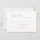 Minimalistische Witte Moderne Moslim Bruiloft RSVP (Achterkant)