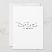 Minimalistische Witte Moderne Thanksgiving Familie Kaart (Achterkant)