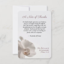 Minimalistische Witte Orchidee Herdenkingsteken