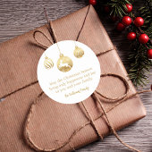 minimalistische witte ornamenten kerst ronde sticker