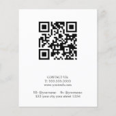 Minimalistische witte pastel QR-code salonprijzenl Flyer (Achterkant)