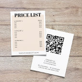 Minimalistische witte pastel vet QR Code Salon Flyer