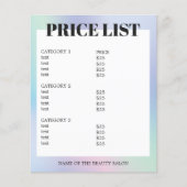 Minimalistische witte pastelkleur QR-code salon pr Flyer (Voorkant)