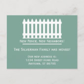 Minimalistische Witte Piket Hek op Groen We zijn v Briefkaart (Voorkant)