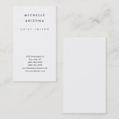 Minimalistische witte professionele moderne visitekaartje (Voorkant / Achterkant)