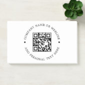 Minimalistische witte QR-bedrijfsnotitieontwerp Post-it® Notes (Kantoor)