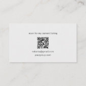 Minimalistische witte QR-code vastgoed makelaar ag Visitekaartje (Achterkant)