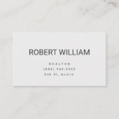Minimalistische witte QR-code vastgoed makelaar ag Visitekaartje (Voorkant)
