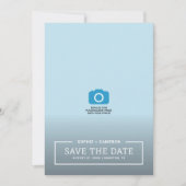 Minimalistische witte rand foto Save the Date Kaar (Voorkant)