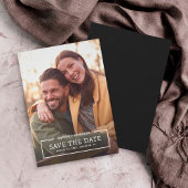 Minimalistische witte rand foto Save the Date Kaar