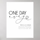 Minimalistische witte repetitie diner welkomstbord poster (Voorkant)