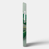 Minimalistische witte roos op groen Case-Mate iPhone case (Achterkant / Links)