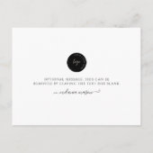 Minimalistische witte roze elegante bedankpas briefkaart (Achterkant)