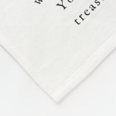 Minimalistische witte script huwelijksbelofte foto fleece deken (Hoek)