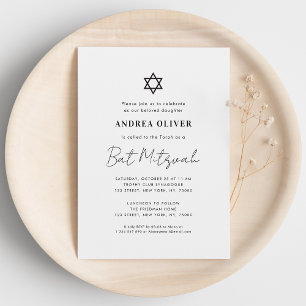 Minimalistische witte script moderne eenvoudige Ba Kaart