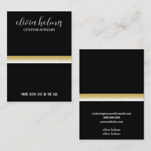 Minimalistische witte sieraden businesscard visitekaartje
