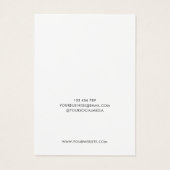 Minimalistische witte sieraden oorbel display Kaar Visitekaartje (Achterkant)