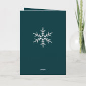 Minimalistische witte sneeuwvlok met de hand getek kaart (Achterkant)