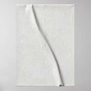 Minimalistische witte textuurkunst poster