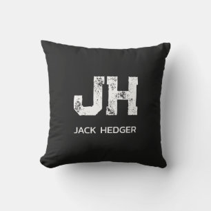 MINIMALISTISCHE WITTE TWEELITERIGE MONOGRAM NAAM Z BUITENKUSSEN