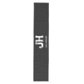 MINIMALISTISCHE WITTE TWEELITERIGE MONOGRAM NAAM Z MEDIUM TAFELLOPER (Voorkant)