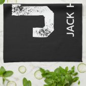 MINIMALISTISCHE WITTE TWEELITERIGE MONOGRAM NAAM Z THEEDOEK (Gevouwen)