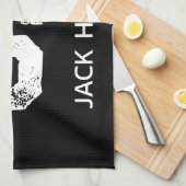 MINIMALISTISCHE WITTE TWEELITERIGE MONOGRAM NAAM Z THEEDOEK (Quarter Fold)