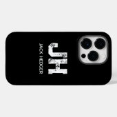 MINIMALISTISCHE WITTE TWEELITTERIGE MONOGRAM NAAM Case-Mate iPhone CASE (Achterkant (horizontaal))