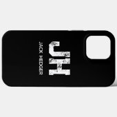 MINIMALISTISCHE WITTE TWEELITTERIGE MONOGRAM NAAM  Case-Mate iPhone CASE (Achterkant (horizontaal))