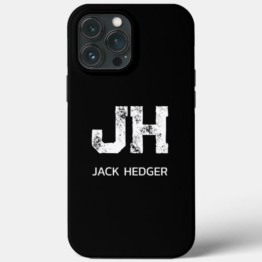 MINIMALISTISCHE WITTE TWEELITTERIGE MONOGRAM NAAM  Case-Mate iPhone CASE (Achterkant)