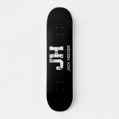 MINIMALISTISCHE WITTE TWEELITTERIGE MONOGRAM NAAM PERSOONLIJK SKATEBOARD (Voorkant)