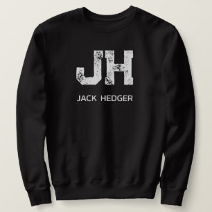 MINIMALISTISCHE WITTE TWEELITTERIGE MONOGRAM NAAM TRUI
