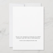 Minimalistische witte typografie voor trouwfeest m kaart (Achterkant)